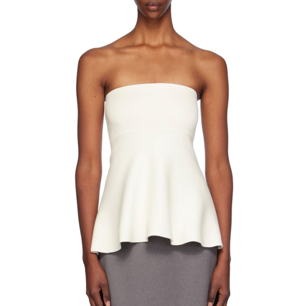 The Frankie Shop Agathe knit strapless top
